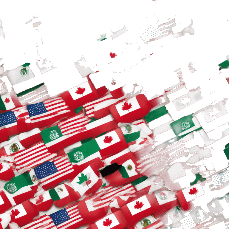 Flag for Canada USA and Mexico mix emoji