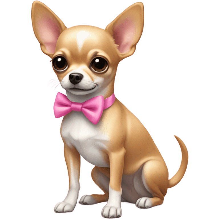 Chihuahua with pink bow emoji