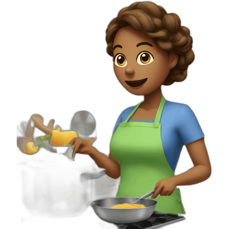 mommy cooking in the kitchen emoji