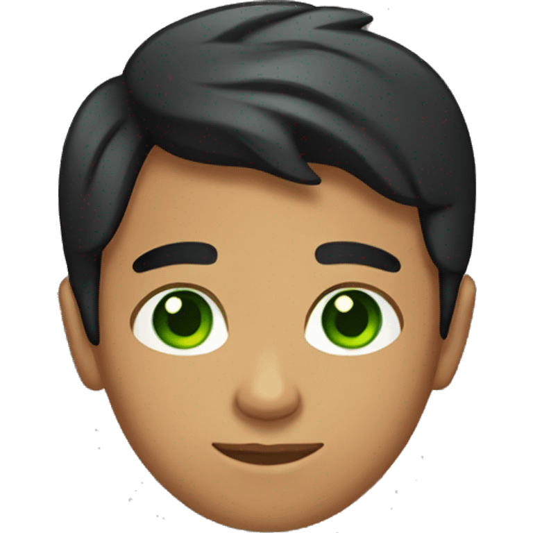 tanned mexican boy with bright green eyes and dark hair emoji