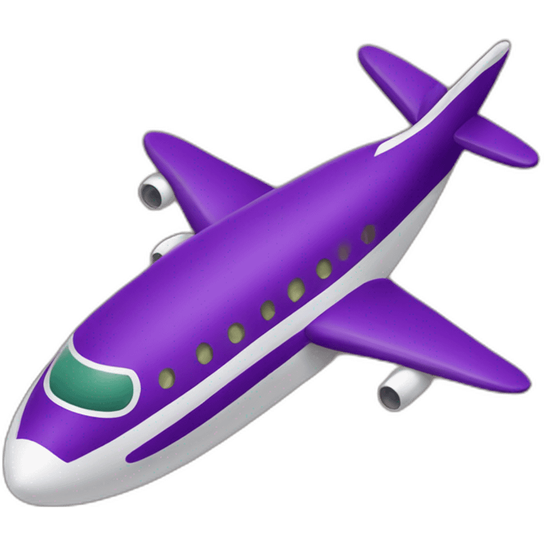 Aubergine sur un avion qui rentre dans une pêche emoji