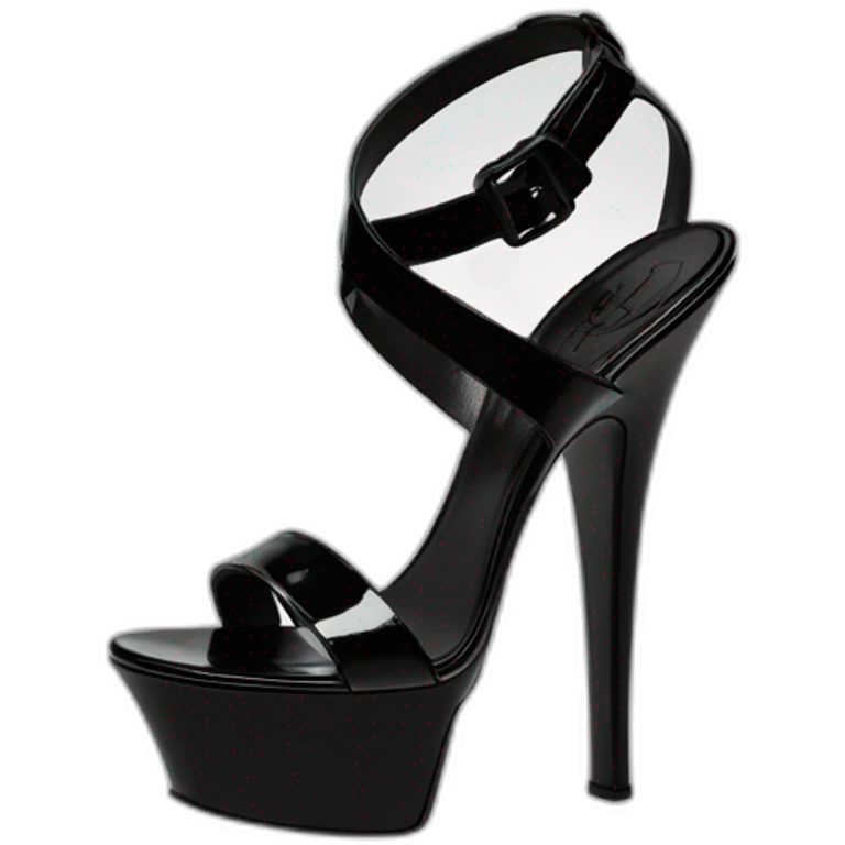 Ysl TRIBUTE PLATFORM SANDAL black PATENT LEATHER emoji