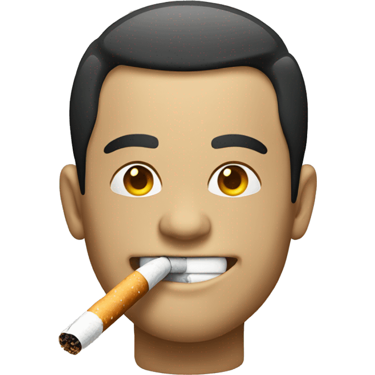 Smiling smoking a cigarette emoji