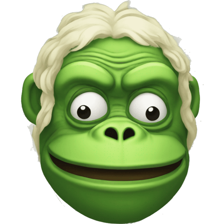 Pepe Ape with money and a moustache emoji