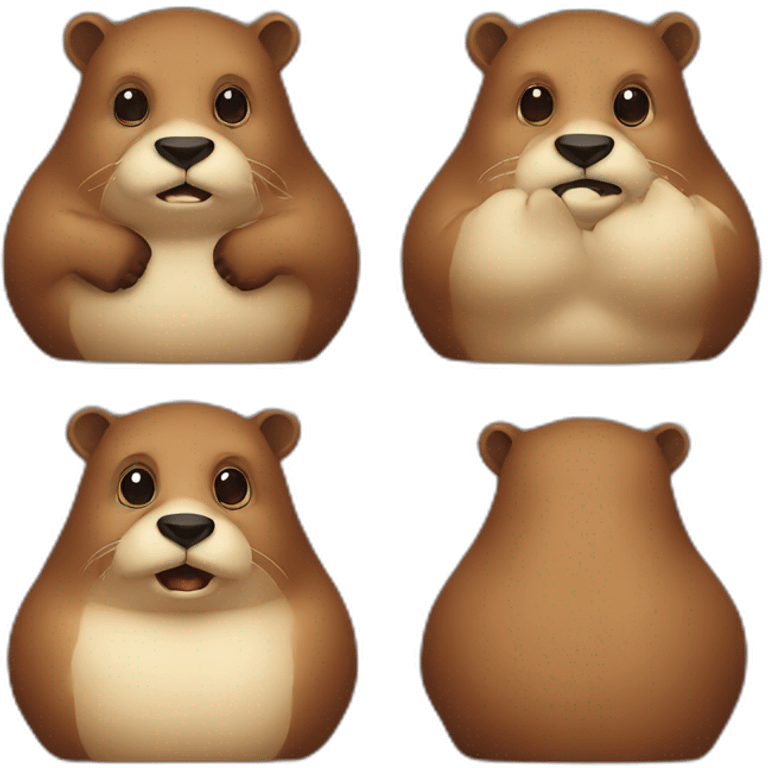 Fat beaver suspects emoji