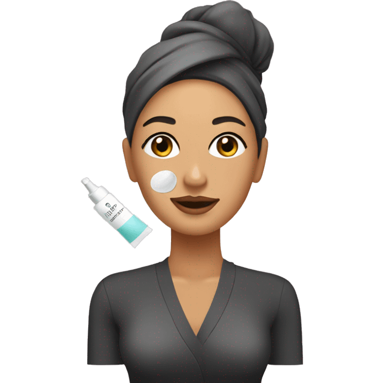 Esthetician giving a facial to a client emoji