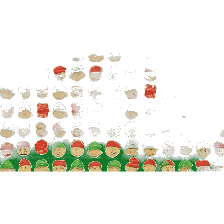 Un Coeur de Noël avec motif carreaux vert et rouge emoji