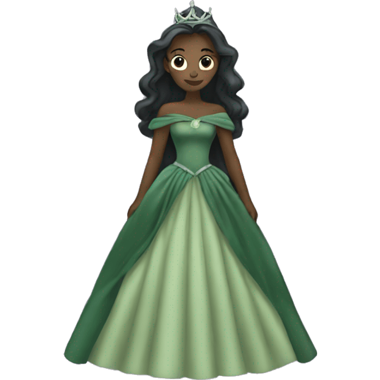 dark green princess dress alone  emoji