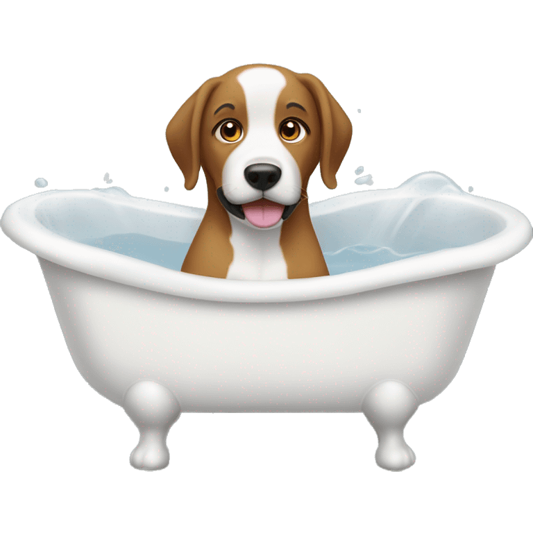 Un perro bañandose emoji