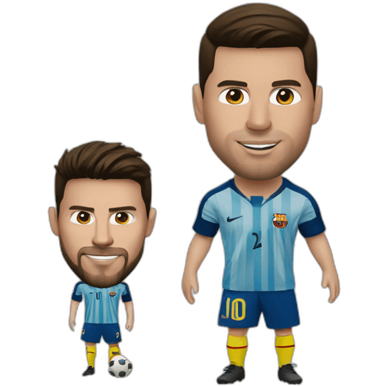 Messi acosté de Ronaldo emoji