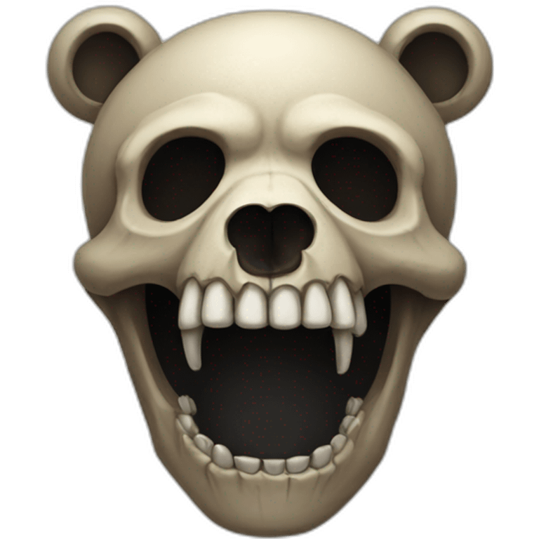 Skull bear emoji