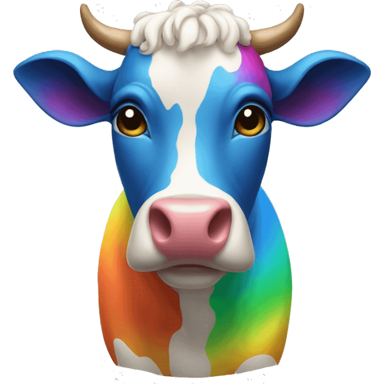 rainbow cow emoji