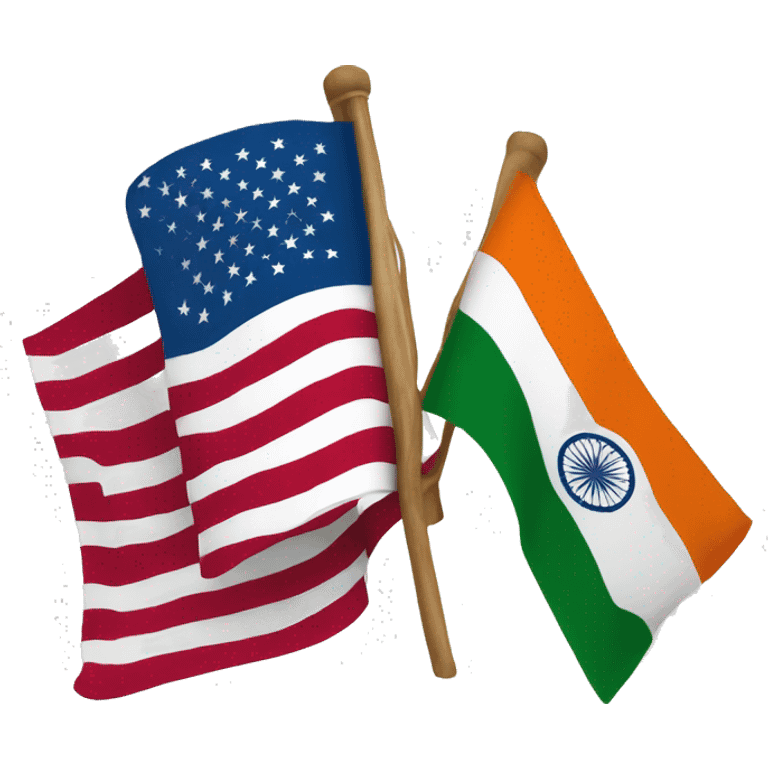 USA flag and Indian Flag emoji