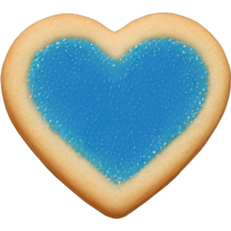 shortbread-cookie-in-heart-form-with-blue-jelly-in-a-middle-and-sprinkled-powder-sugar-on-top emoji