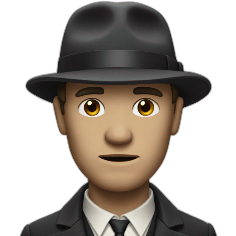 peaky blinder in the peak of depression emoji