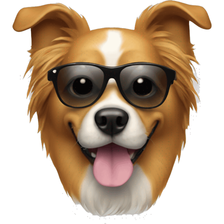 Dog with sunglasses on emoji