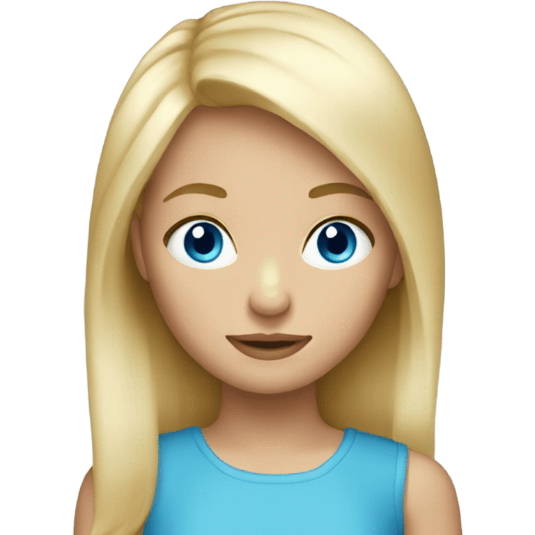 blond girl with blue eyes emoji