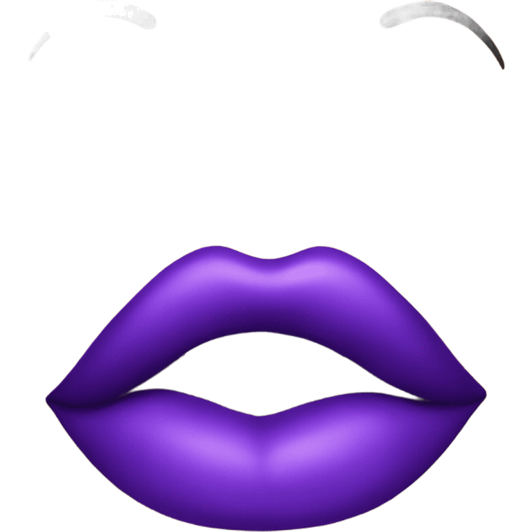 Giant smooching purple lips emoji