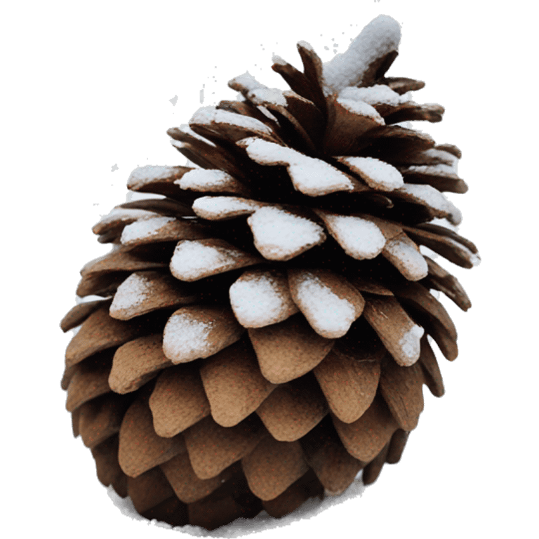 pine cone in the snow emoji