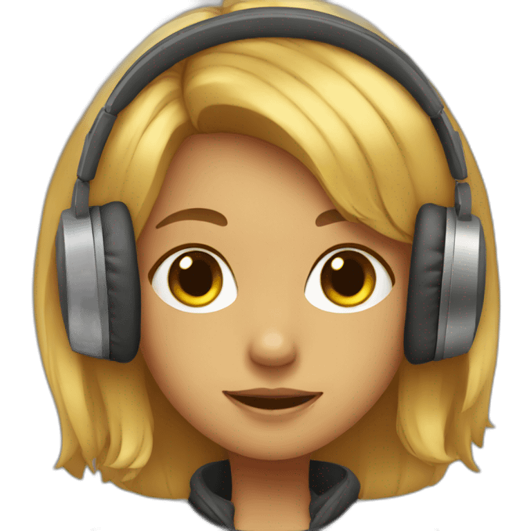 Girl with headphones emoji