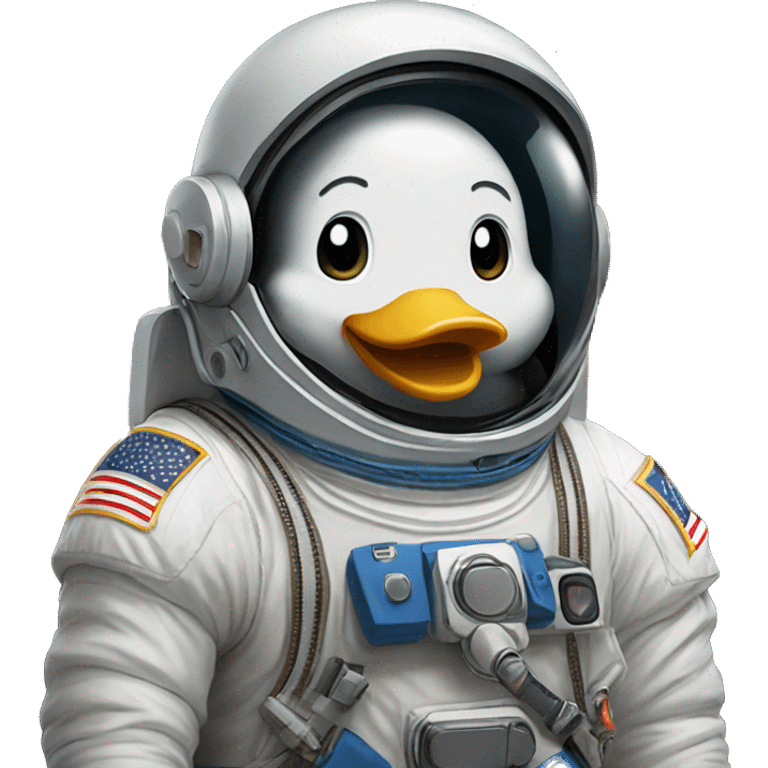 un pato astronauta emoji