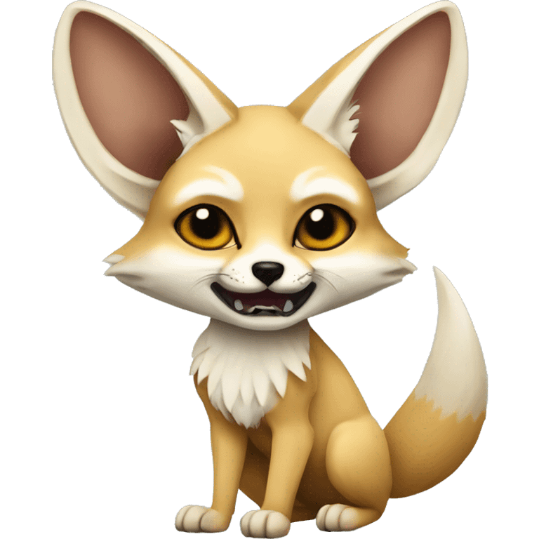 fennec fox with knife emoji