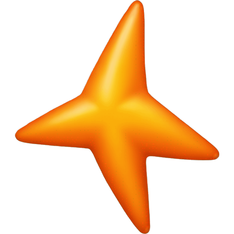 bright orange skinny star emoji