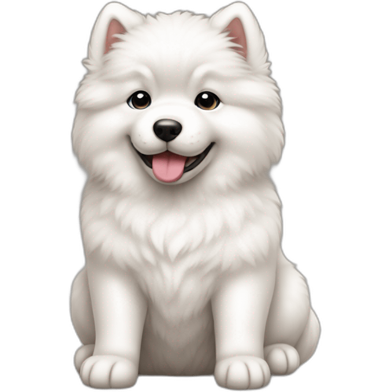 samoyed sit puppy full body emoji