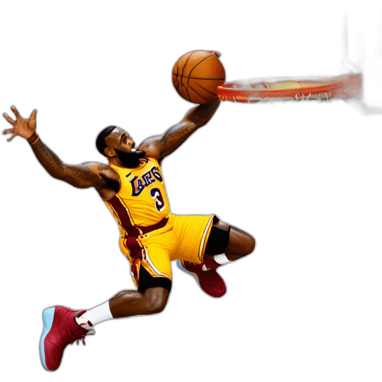 Lebron James dunk emoji