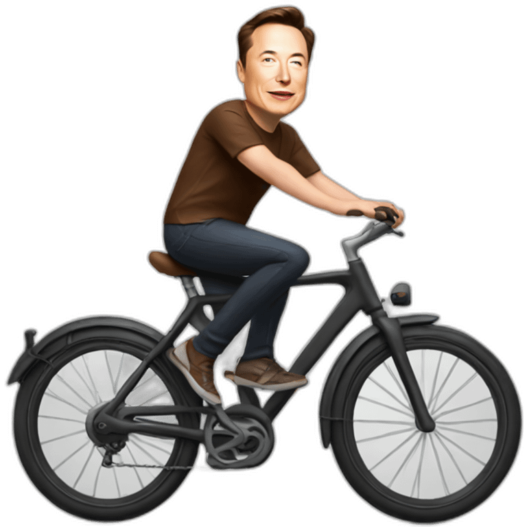 Elon Musk riding bicycle emoji