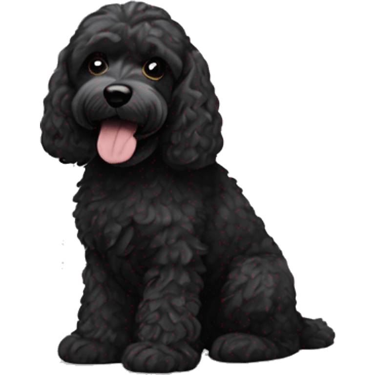 Black cockapoo emoji