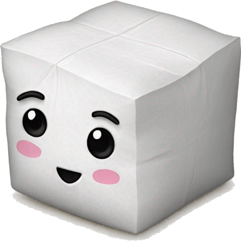 sugar cube on a tissue emoji