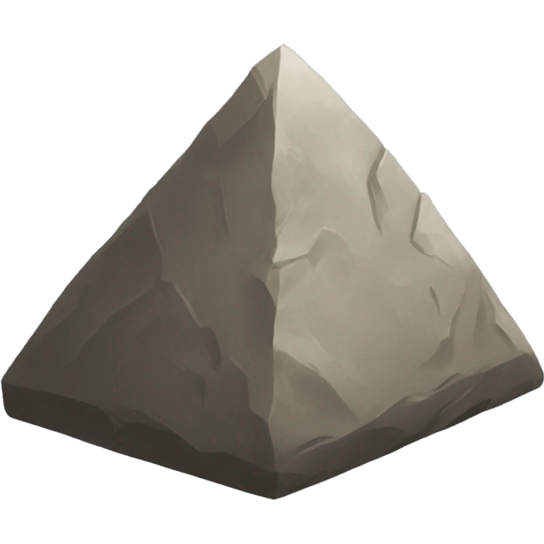 a triangular shaped rock emoji