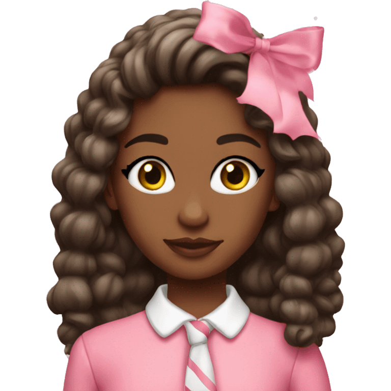 Preppy pink Christmas  emoji