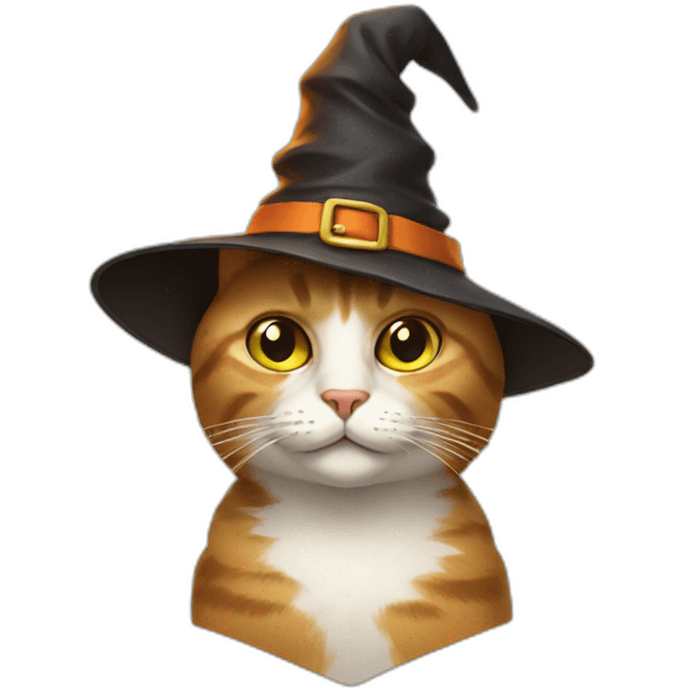 cat with a witch hat emoji