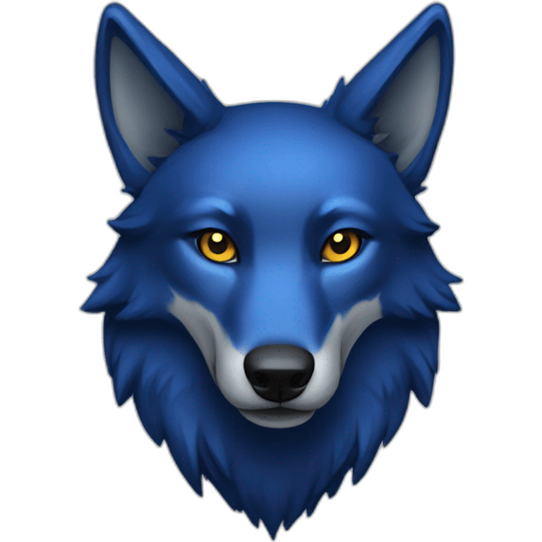 dark blue wolf deer emoji