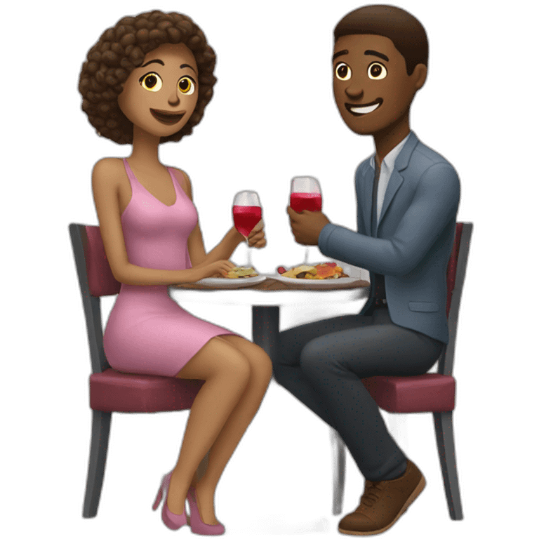 man and women on a date emoji