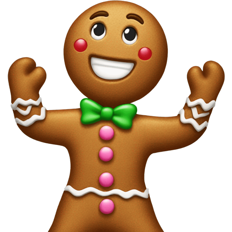 dancing gingerbread man emoji