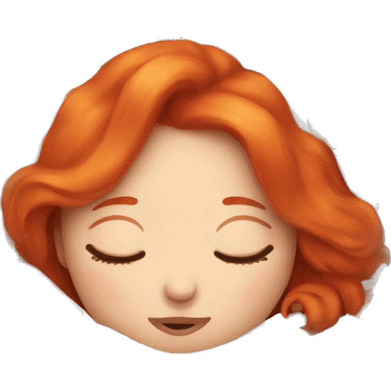 Red head girl sleep emoji