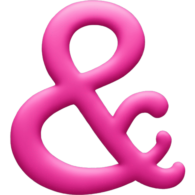 Pink ampersand with swirls emoji