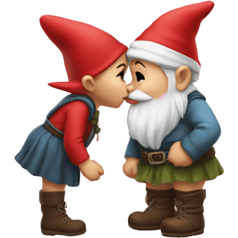 Gnome girls kissing  emoji