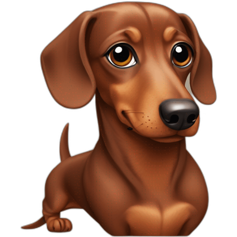 Dachshund brown say okis emoji