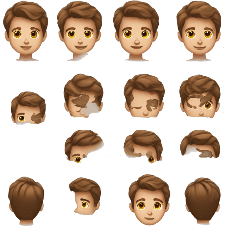 boy brown hair  emoji