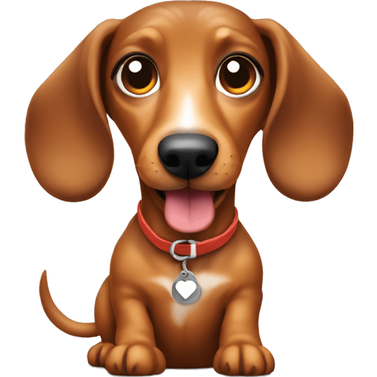 cute daschund dog travelling emoji