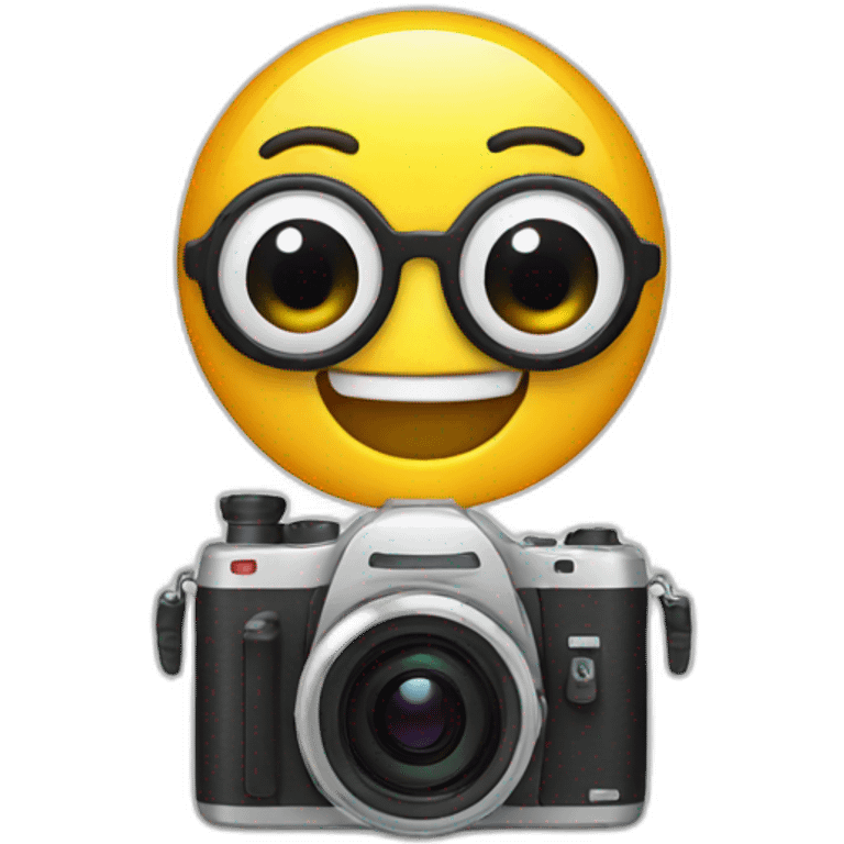 Happy intelligent camera emoji