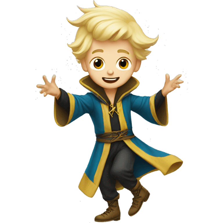 blond wizard boy dance emoji