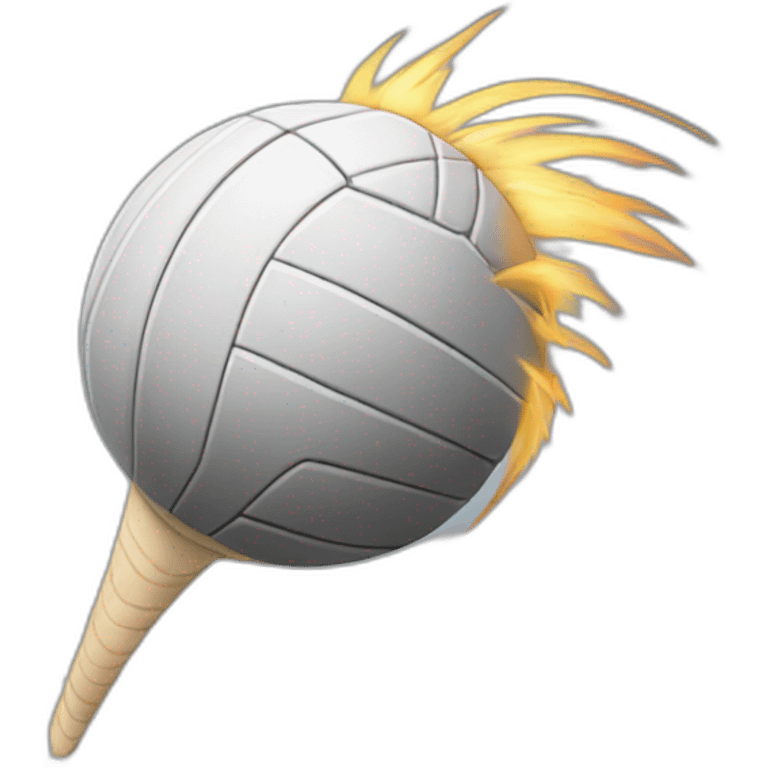 Volleyball spike over the net emoji