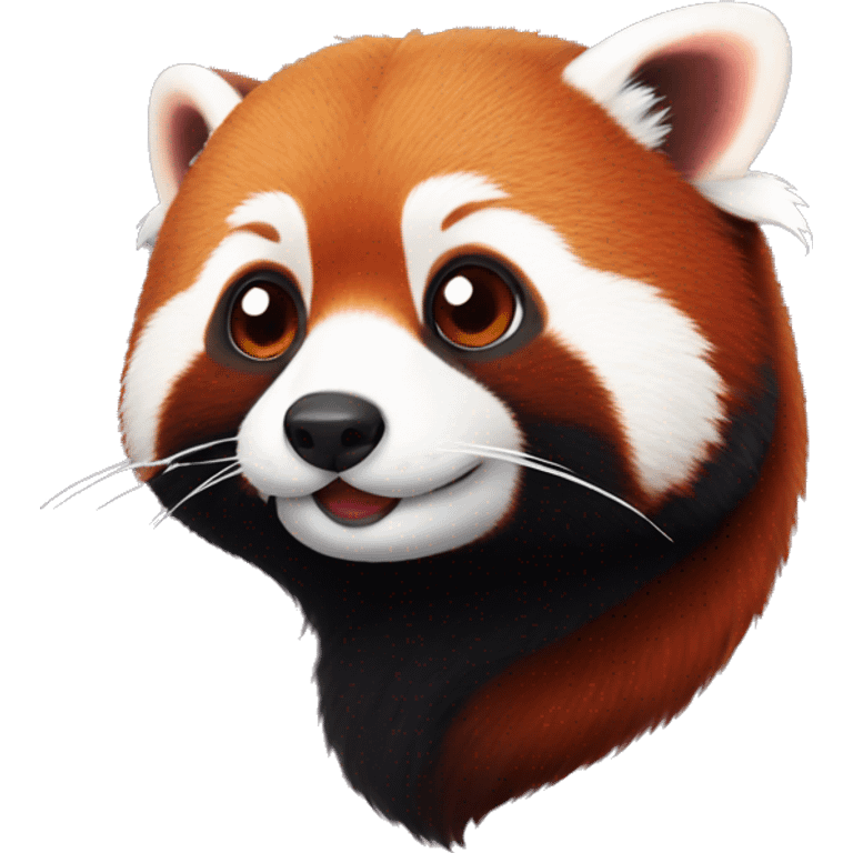 Red panda with heart eyes emoji