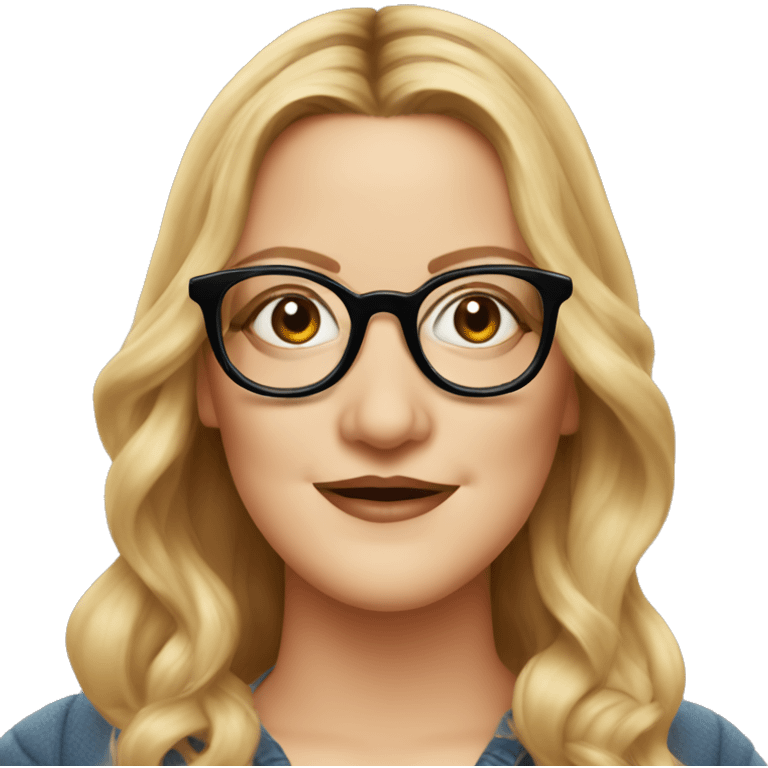 Drew barrymore with glasses  emoji