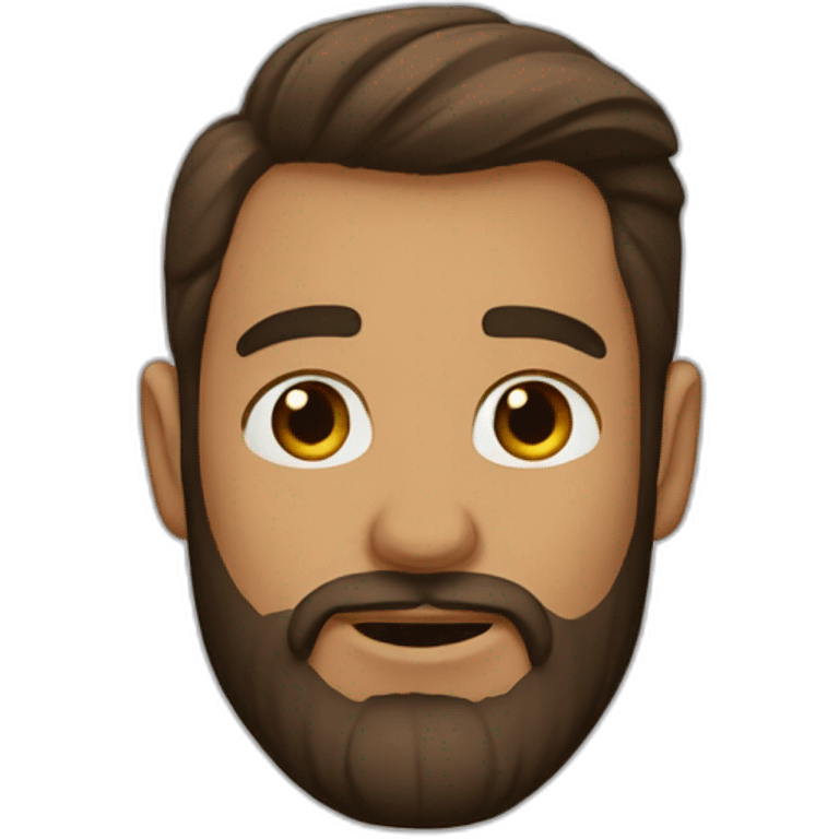 Benoît brown hear beard emoji